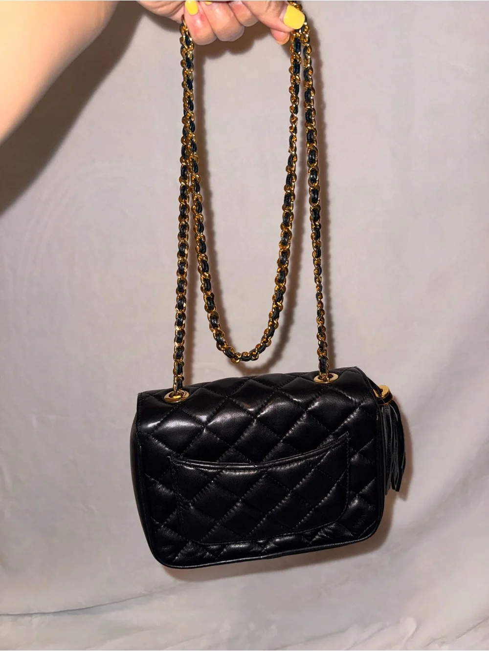 Vintage Givenchy 4G Matelasse Quilted Leather Tassel Chain Bag